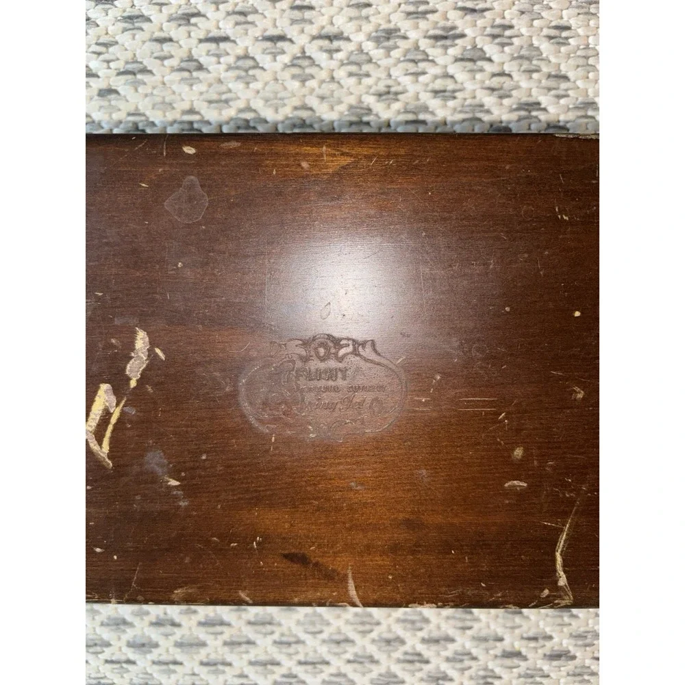 Vintage Ekco Flint Hollow Ground 2-Piece Carving Set Wood Box FUC Culinary Tools